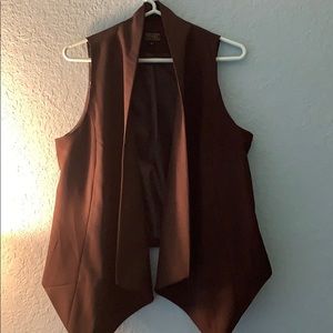 Countess  Draped Front Open Vest - Medium